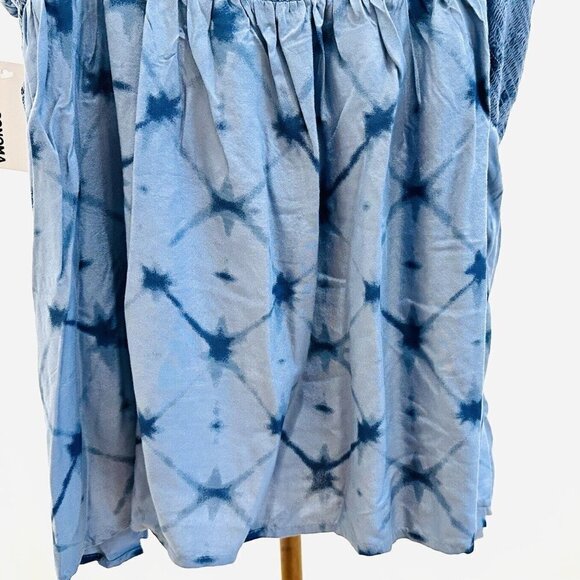 NWT SONOMA Women Sleeveless Pullover Square Neck Blue Rayon Shirt Plus Size 4X - Picture 10 of 14